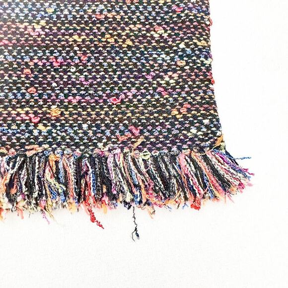 Pencil Skirt Tweed Woven Wool Skirt Fringe Hem (Designer Tag Removed) Size 29 - Picture 3 of 5